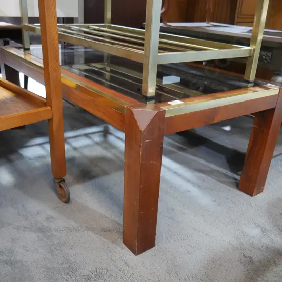Glass top coffee table