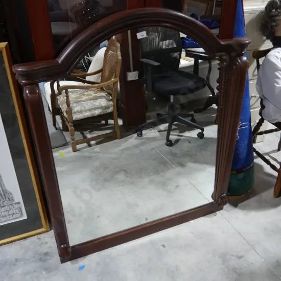 Large wood framed mirror