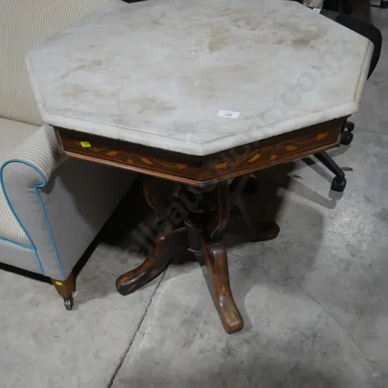 Marble topped side table