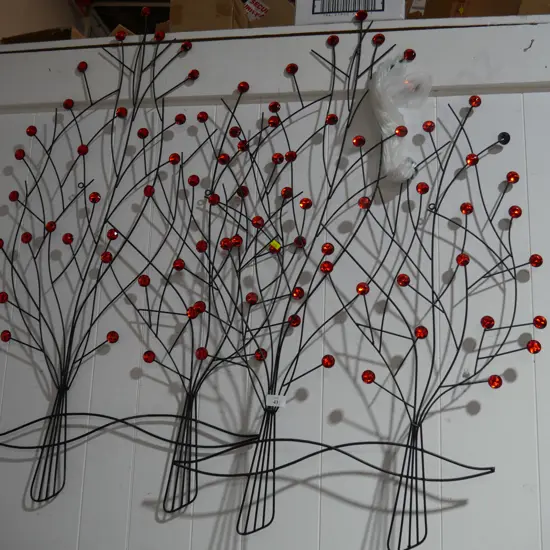 Metal tree wall decorations