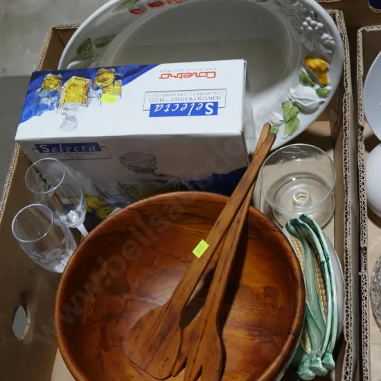 China, wooden salad bowl etc