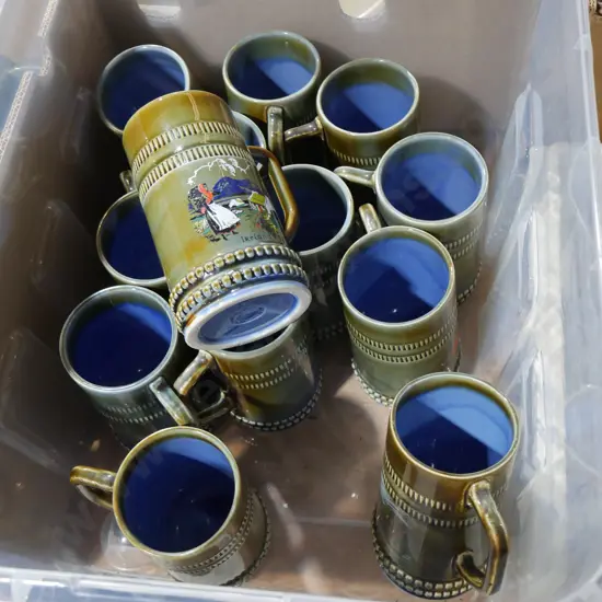 Irish porcelain tankards