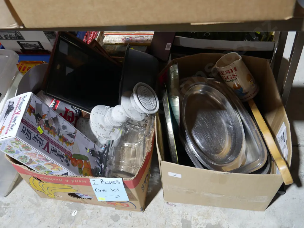 2 boxes of kitchenware etc Image 1++