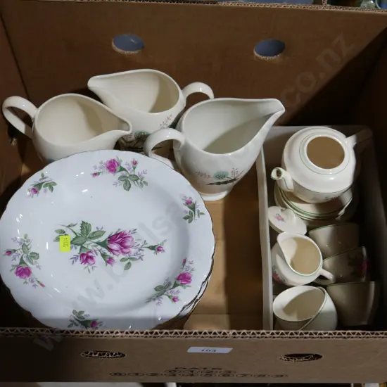 Tea set, jugs, plates