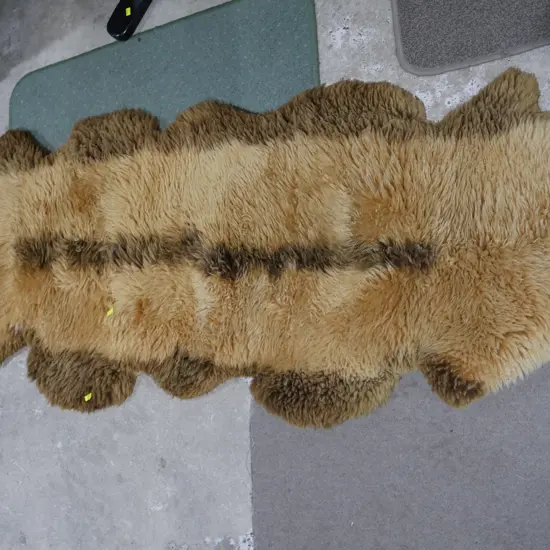 Sheepskin rug etc