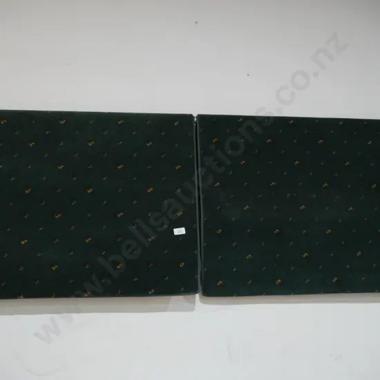 Pair of green rugs