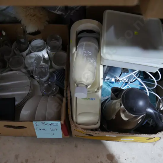 Glassware, SodaStream, kettle etc