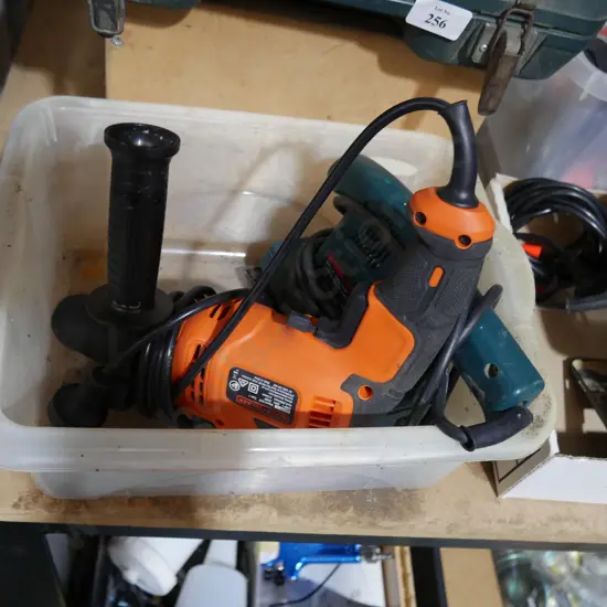 Black & Decker drill, Ryobi sander