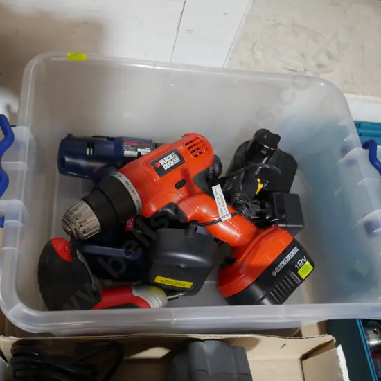 Black & Decker drill, Ryobi drill etc