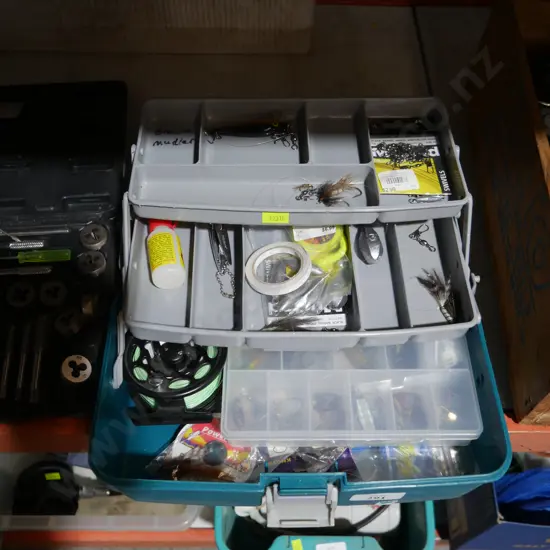 Fishing tackle box and contents