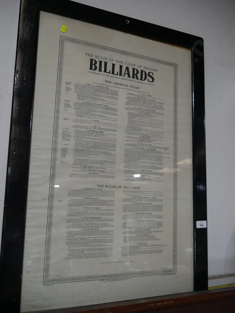 Framed rules of billiard Image 1++