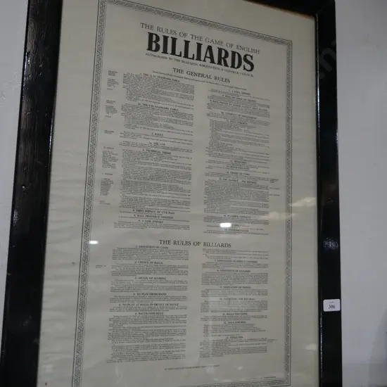 Framed rules of billiard