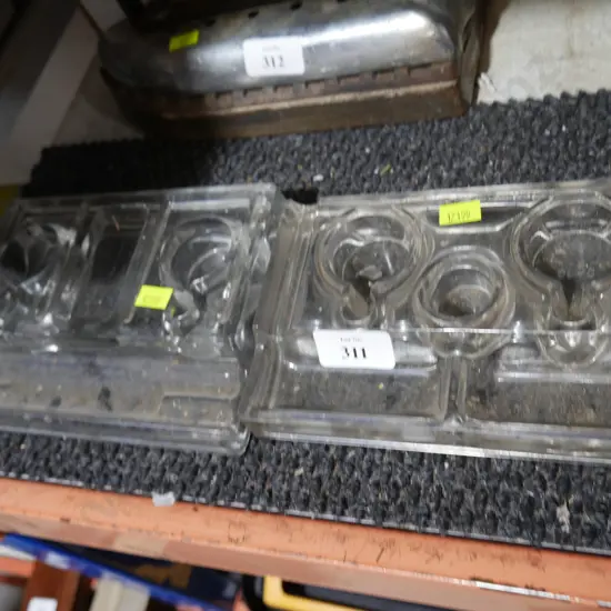 Glass inkwell pen holders