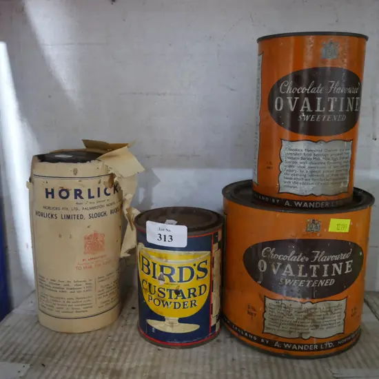 Ovaltine tins etc