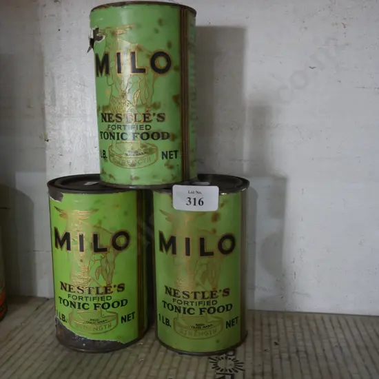 Vintage Milo tins
