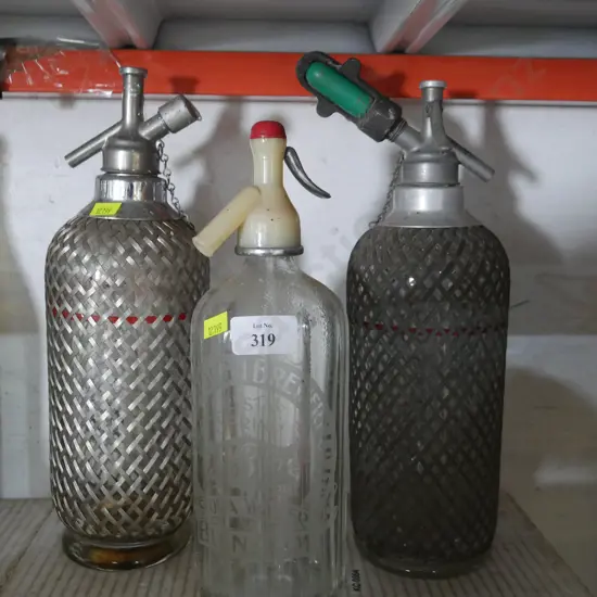 3 soda syphons