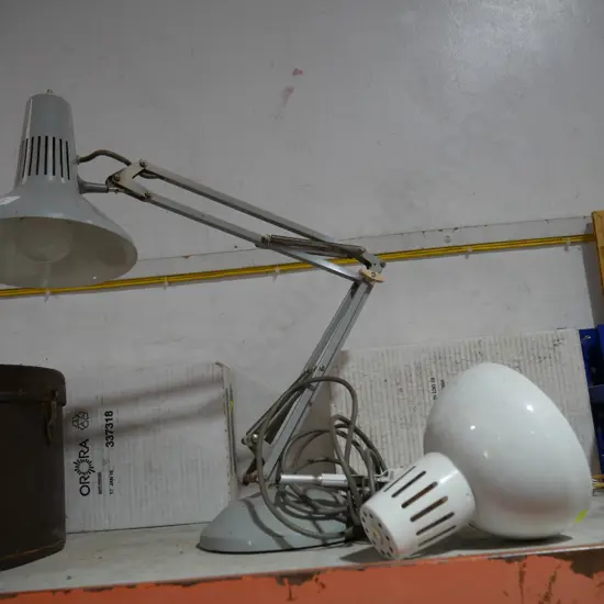 Angle poise table lamp etc