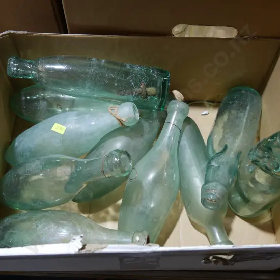 Assorted glass bottles