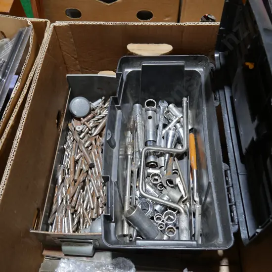 Toolbox, drill bits etc