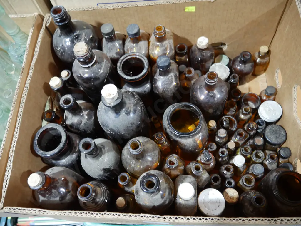 Amber glass bottles Image 1++