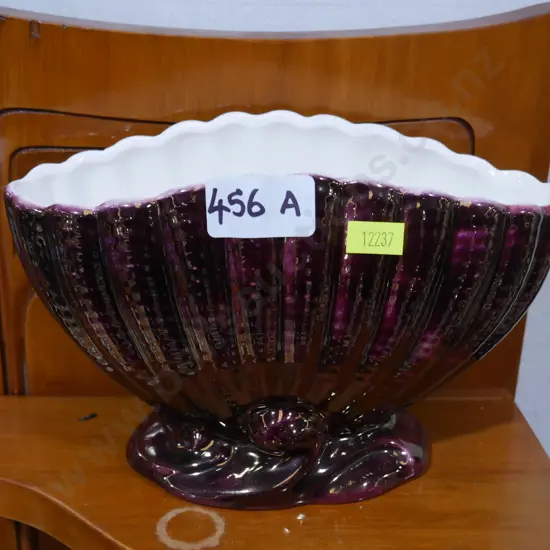 Titian ware shell vase