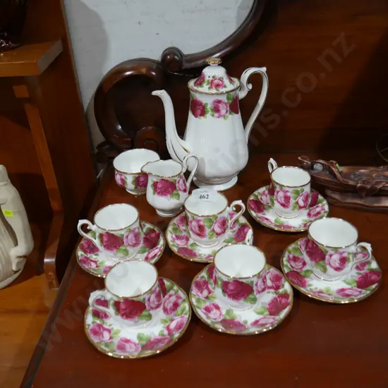 Royal Albert Old English Rose coffee set