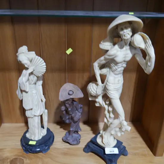 3 Oriental figurines