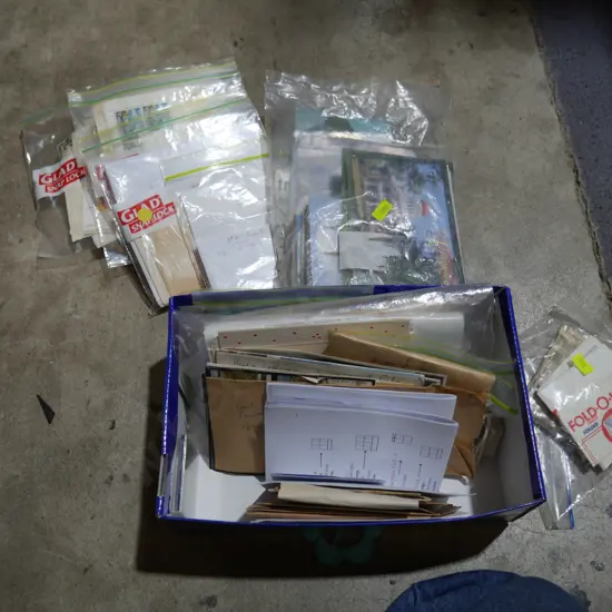 Postcards, stamps etc