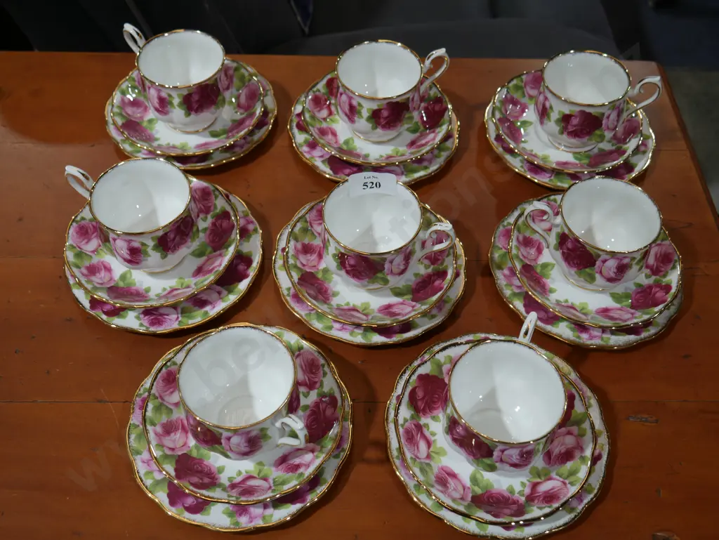 Royal Albert Old English Rose trios Image 1++