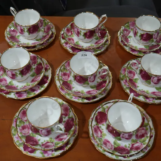 Royal Albert Old English Rose trios