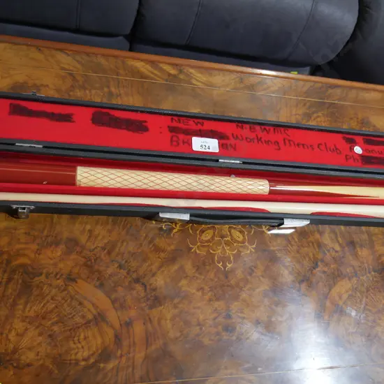 Cased pool cue