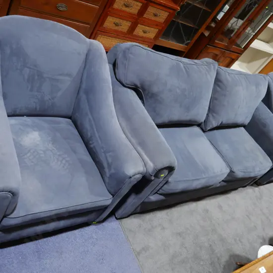 3 piece blue lounge suite