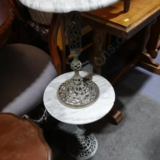 Pair of wine tables, sun damaged