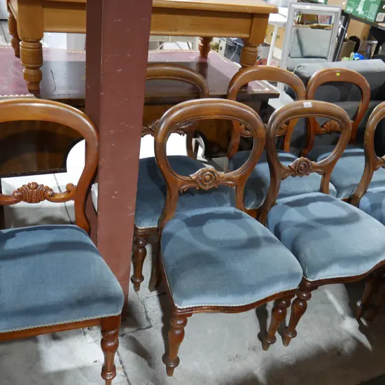 7 Victorian dining chairs