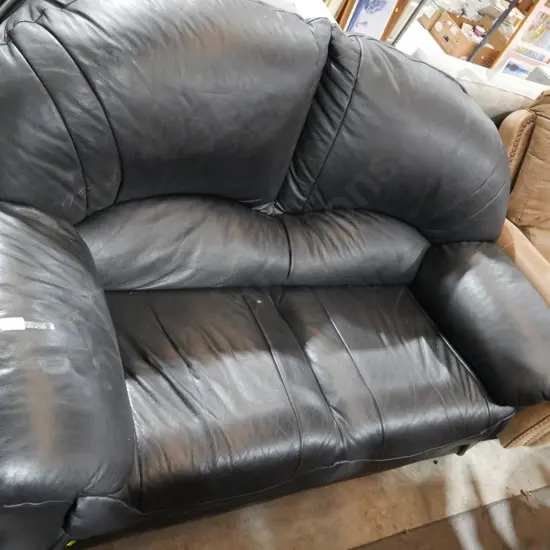 Leather settee