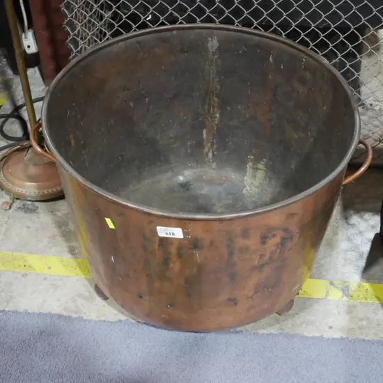 Copper log bin