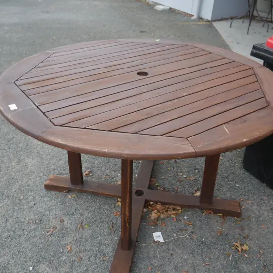 Wooden outdoor table