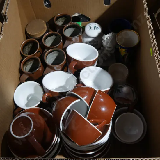 Pottery cups etc