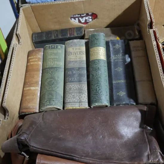 Vintage books and leather bags