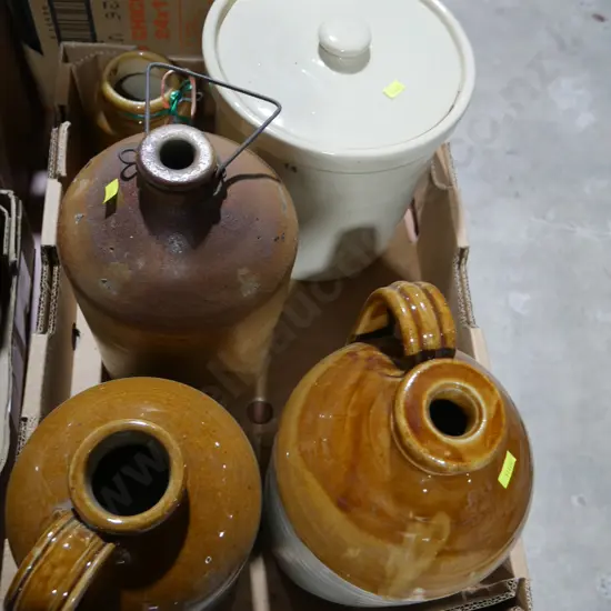 Stone bottles etc