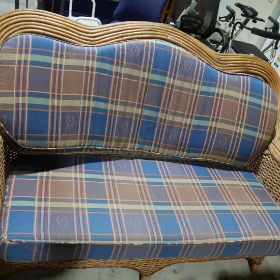 Cane settee