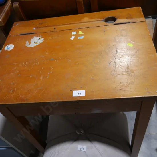 Wooden school desk