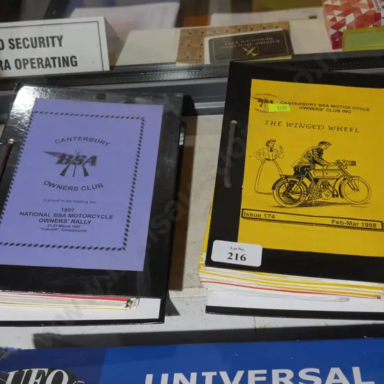 Canterbury BSA Owners club booklets