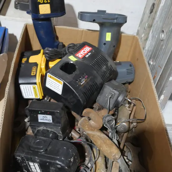Box of workshop tools