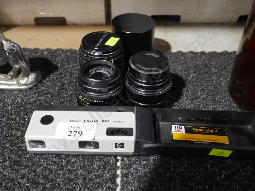 Kodak camera and assorted lenses Image 1++
