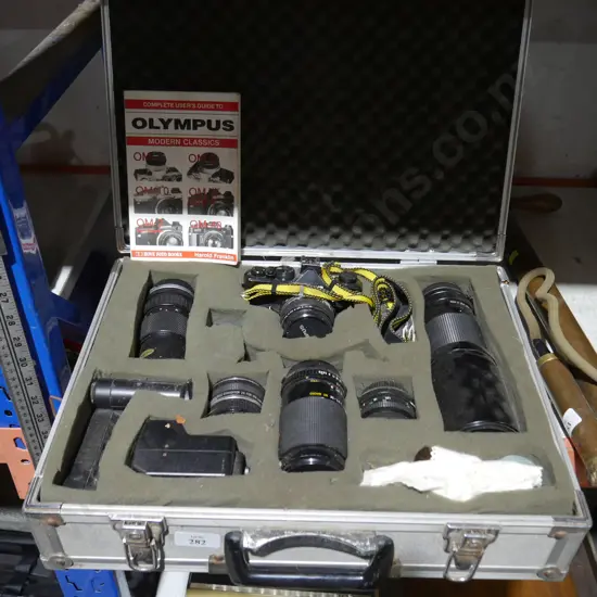 Olympus camera and assorted lenses etc