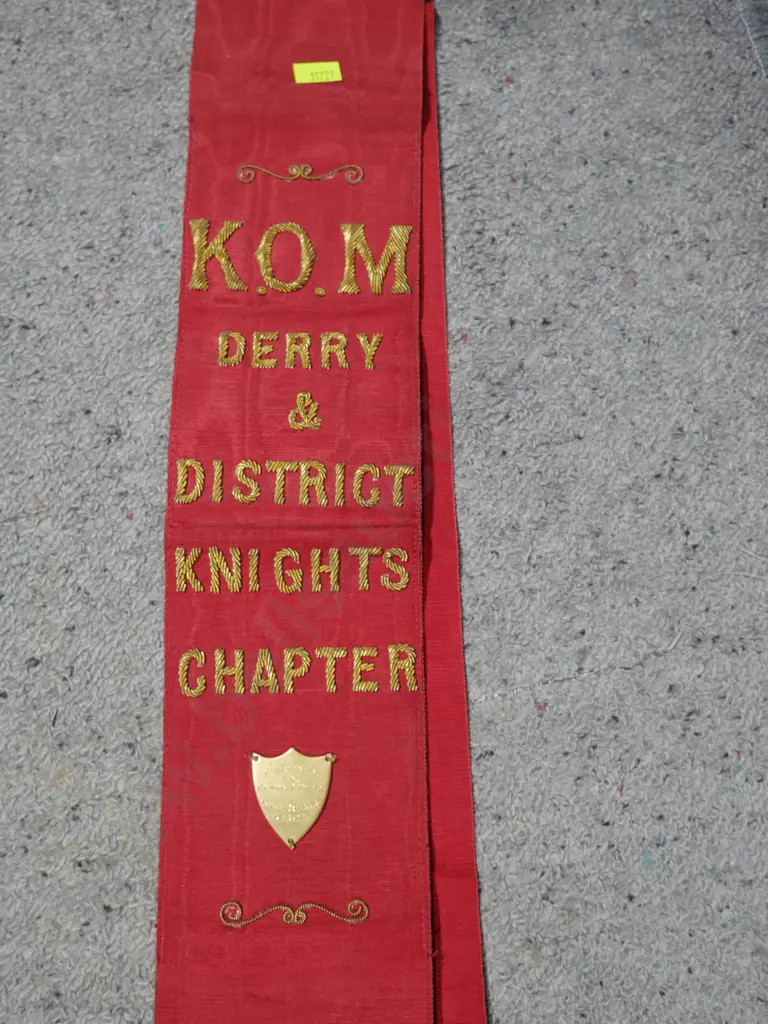 K.o.m Derry and district night's chapter sash Image 1++
