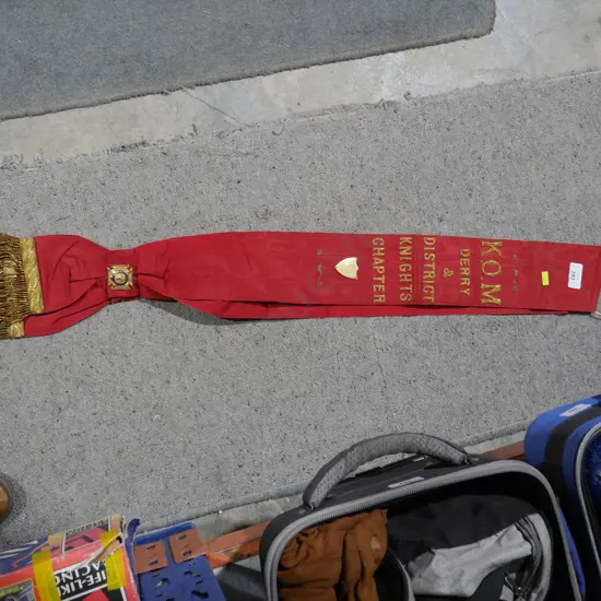 K.o.m Derry and district night's chapter sash