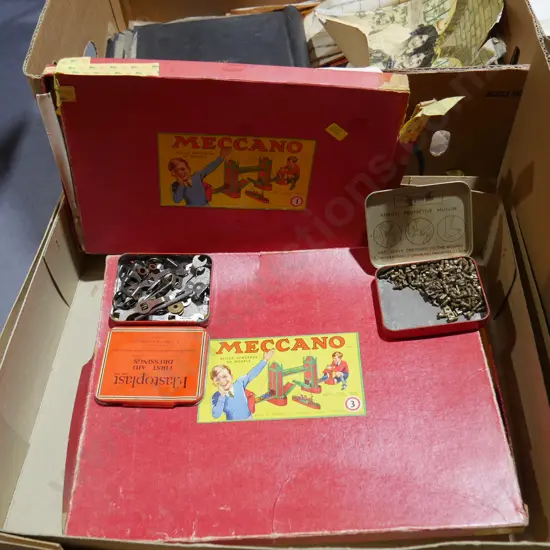 Meccano set and paraphernalia