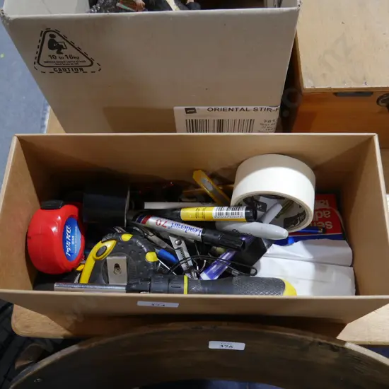 Stationary, tape measures etc